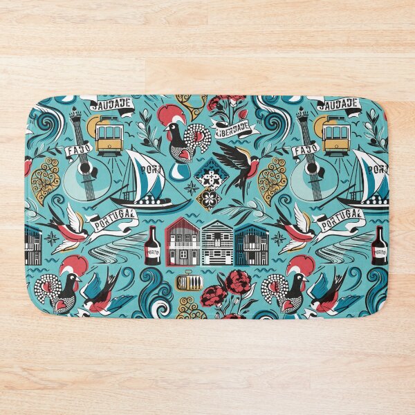 Item preview, Saudade // aqua ocean background flash tattoo popular motifs from Portugal designed and sold by SelmaCardoso.