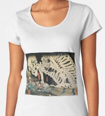 Camiseta premium para mujer samurai vs esqueleto