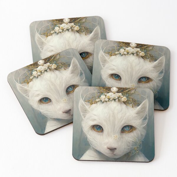 Item preview, White mysterious queen cat designed and sold by GorinART.