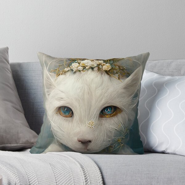 Item preview, White mysterious queen cat designed and sold by GorinART.