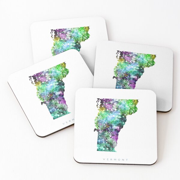 Item preview, Vermont Map Watercolor Painting designed and sold by InkistPrints.