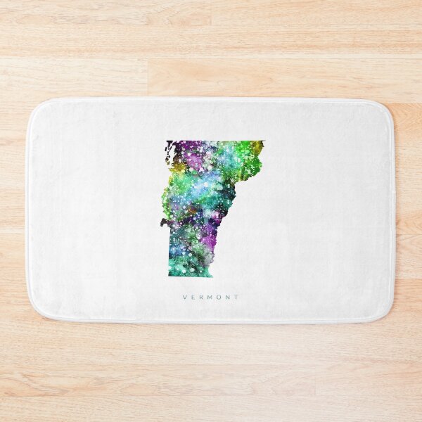 Item preview, Vermont Map Watercolor Painting designed and sold by InkistPrints.