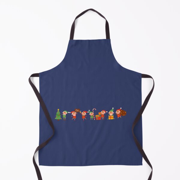 Item preview, Happy Christmas Elves Wishing Merry Christmas Dark Blue background designed and sold by DigitalMandy.