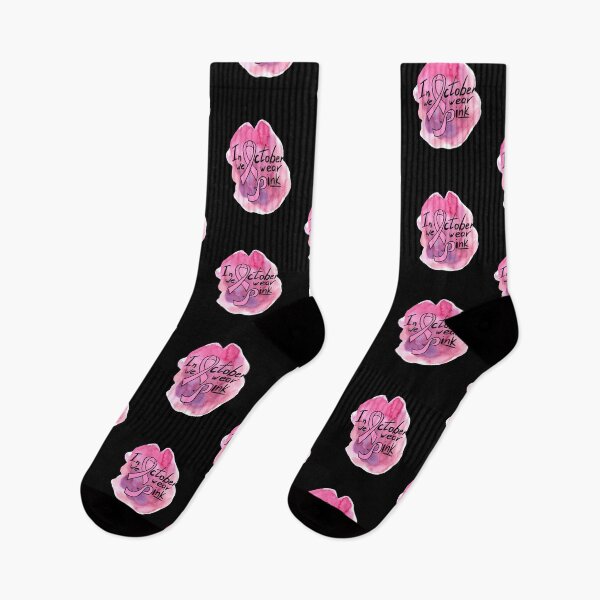 Item preview, In October we wear pink watercolor, Pinktober, Cancer Support, Cancer Awareness, Pumpkin Patch designed and sold by moderncrazeshop.