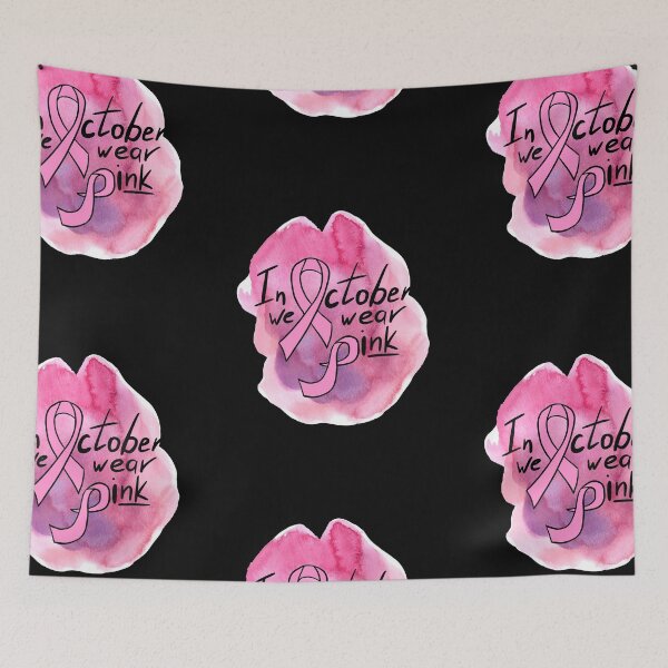 Item preview, In October we wear pink watercolor, Pinktober, Cancer Support, Cancer Awareness, Pumpkin Patch designed and sold by moderncrazeshop.
