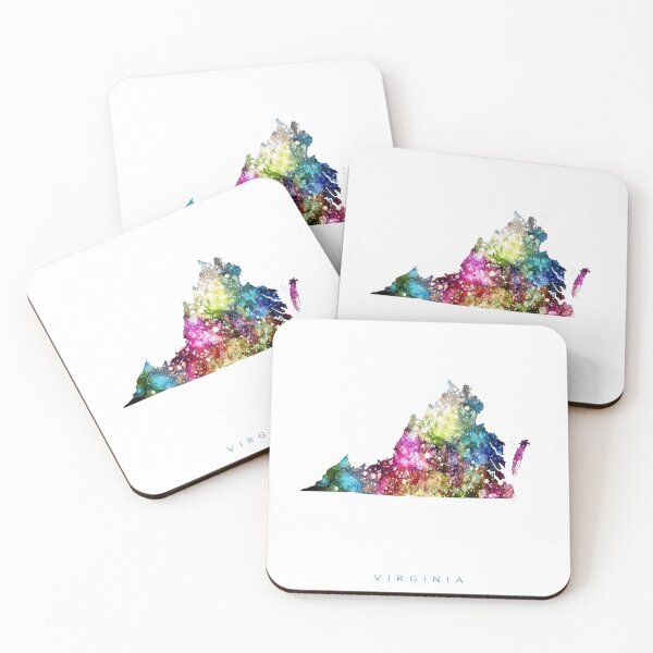 Item preview, Virginia Map Watercolor Painting designed and sold by InkistPrints.