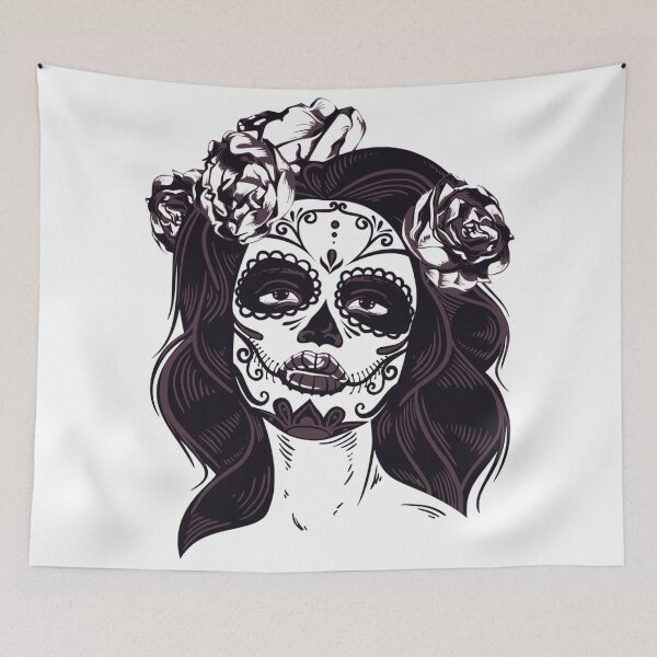 Item preview, Day Of The Dead Skull designed and sold by Ink Bloom Studio ⭐⭐⭐⭐⭐.
