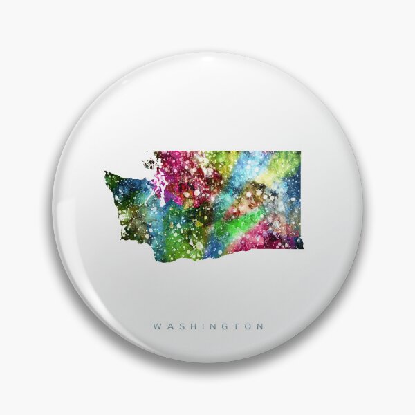 Item preview, Washington Map Watercolor Painting designed and sold by InkistPrints.