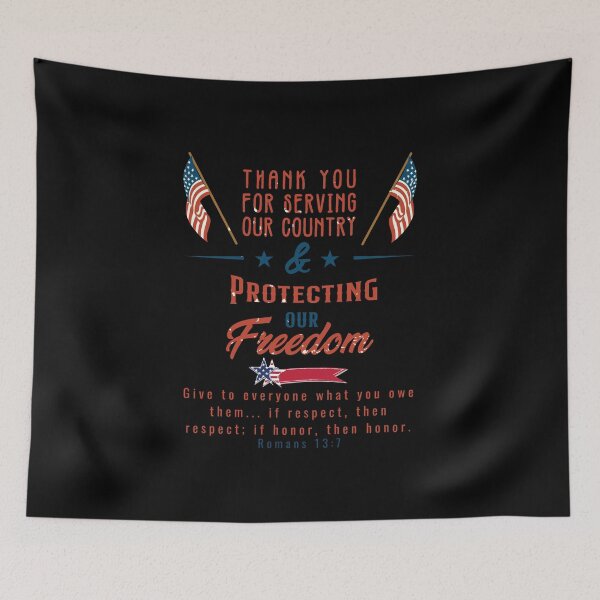 Item preview, Christian declaration to give thanks to all who served. USA Patriot Pride.  designed and sold by onlyscriptures.