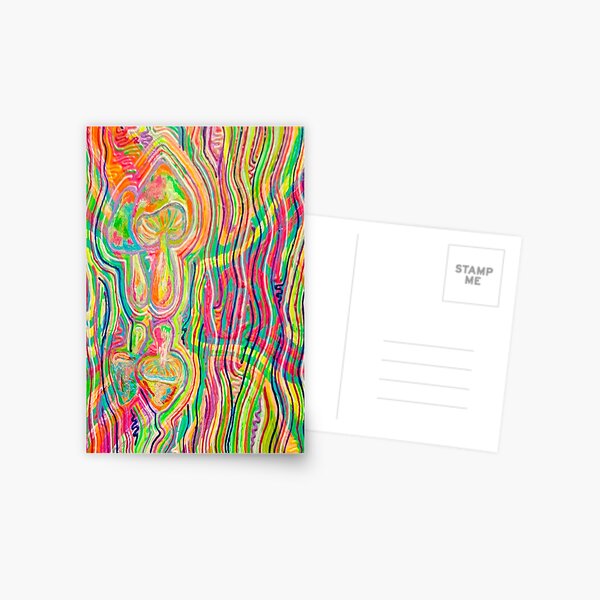 Reflection - Mushrooms - Acrylic Psychedelic Postcard
