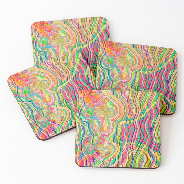 Item preview, Reflection - Mushrooms - Acrylic Psychedelic  designed and sold by ThatsJustJilly.