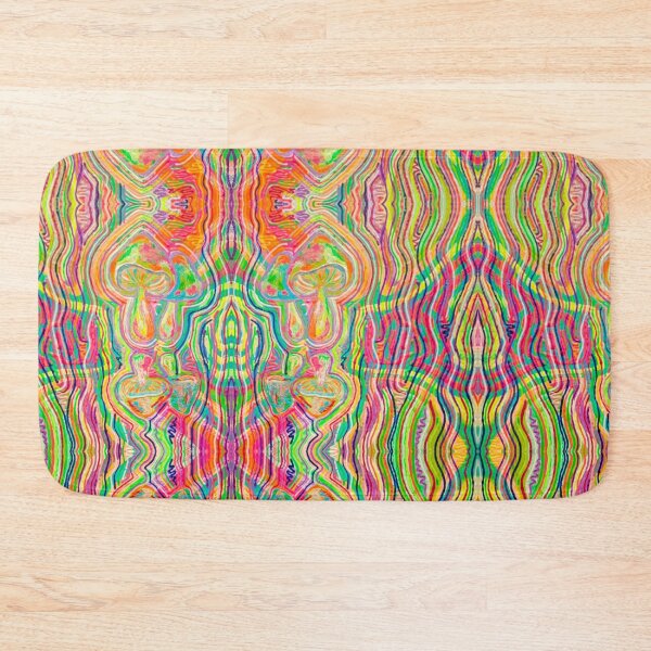 Reflection - Mushrooms - Acrylic Psychedelic Bath Mat
