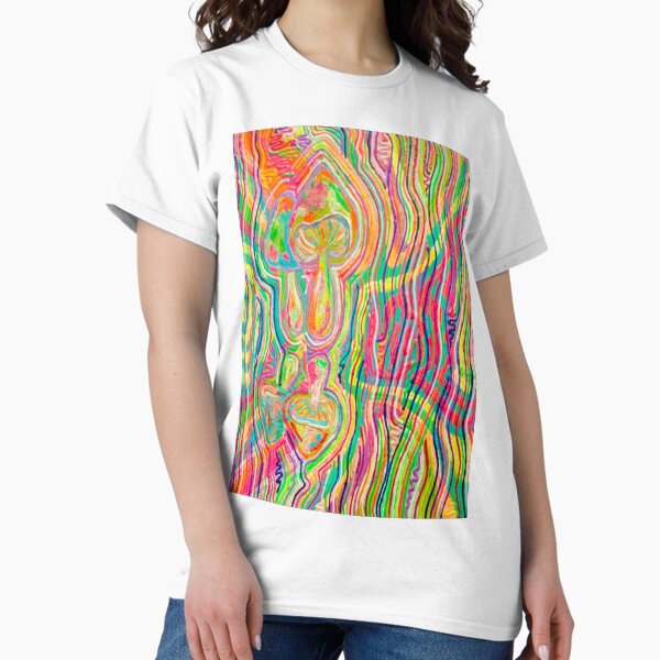 Reflection - Mushrooms - Acrylic Psychedelic Classic T-Shirt