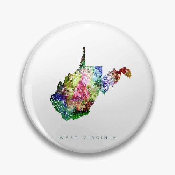 Artikelvorschau, West Virginia Map Watercolor Painting entworfen und verkauft von InkistPrints.