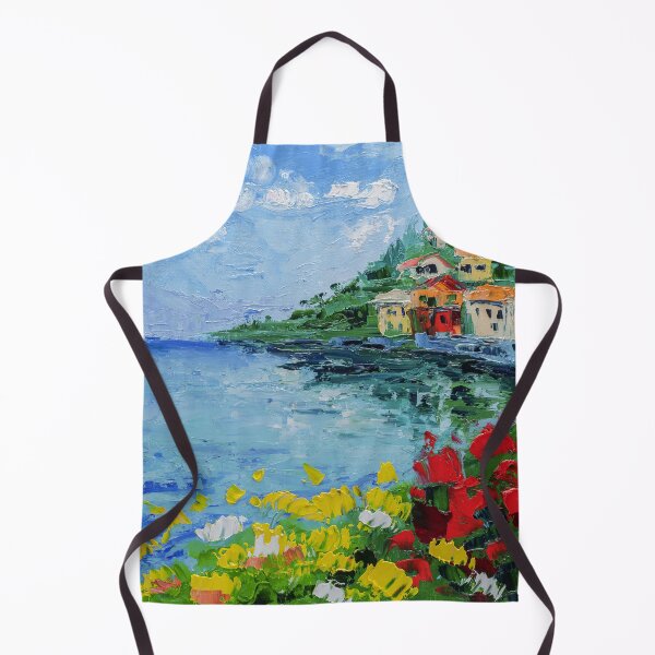 Item preview, Lake Como Oil Painting Print designed and sold by NatalyMak.