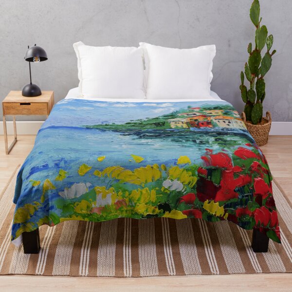 Item preview, Lake Como Oil Painting Print designed and sold by NatalyMak.