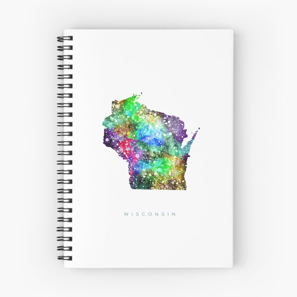 Item preview, Wisconsin Map Watercolor Painting designed and sold by InkistPrints.