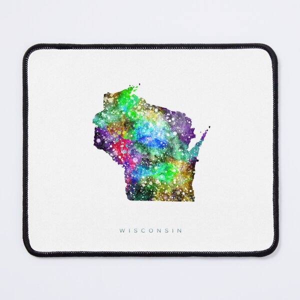 Item preview, Wisconsin Map Watercolor Painting designed and sold by InkistPrints.