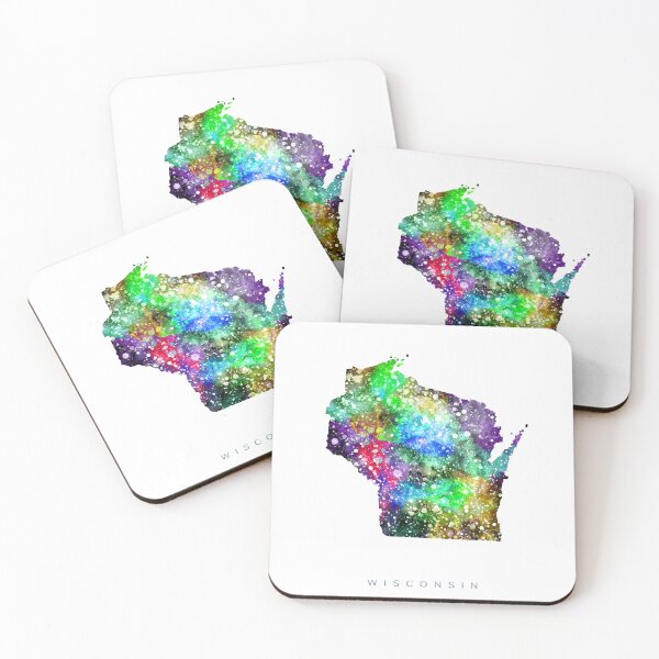 Item preview, Wisconsin Map Watercolor Painting designed and sold by InkistPrints.