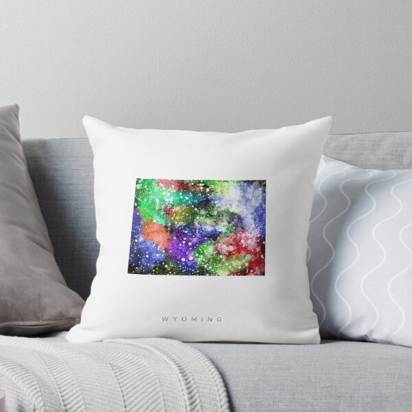 Item preview, Wyoming Map Watercolor Painting designed and sold by InkistPrints.