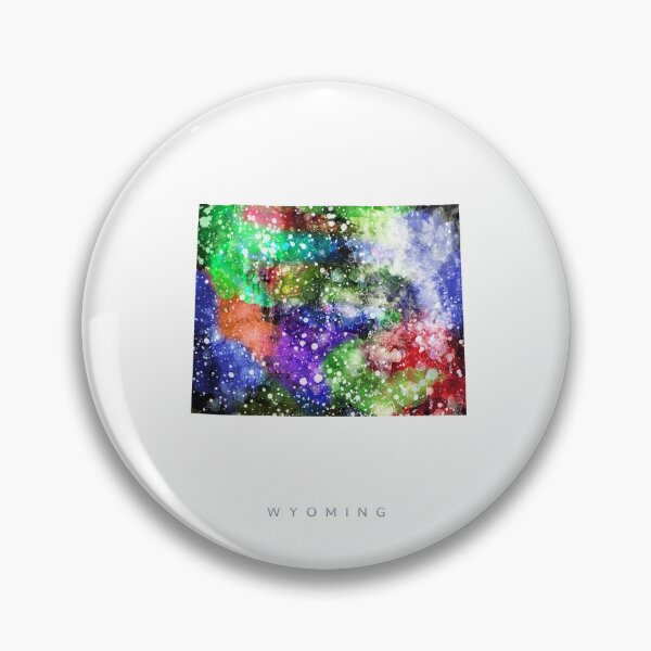 Item preview, Wyoming Map Watercolor Painting designed and sold by InkistPrints.