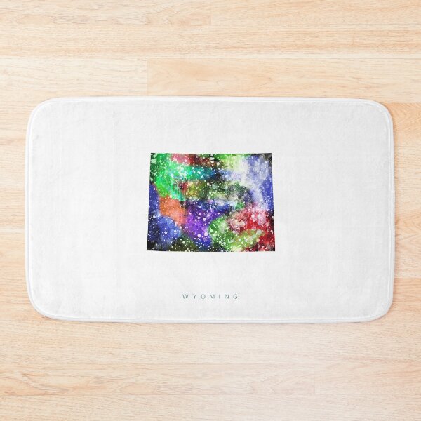 Item preview, Wyoming Map Watercolor Painting designed and sold by InkistPrints.