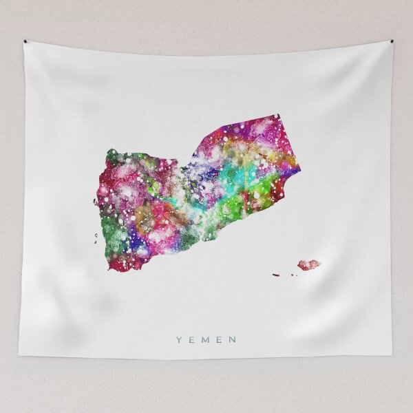 Item preview, Yemen Map Watercolor Painting designed and sold by InkistPrints.