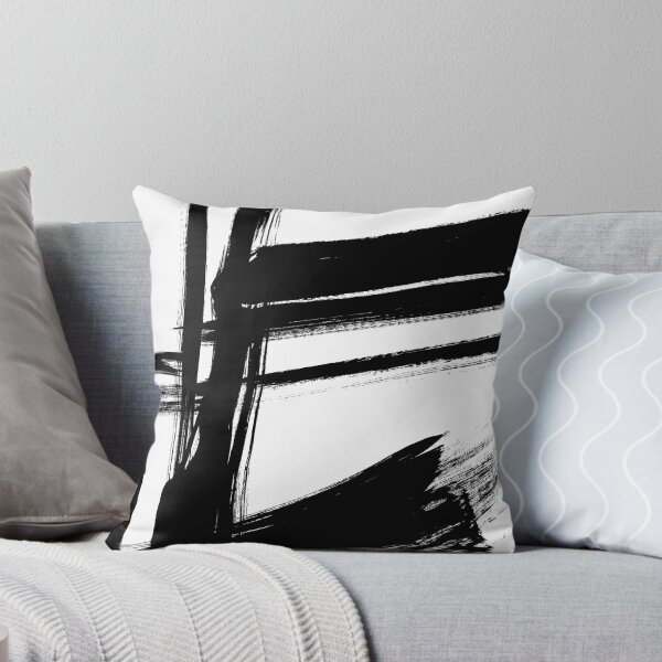 Item preview, Black and White Abstract Art, Black Brush Strokes 529a designed and sold by Szafranscy Art Studio.