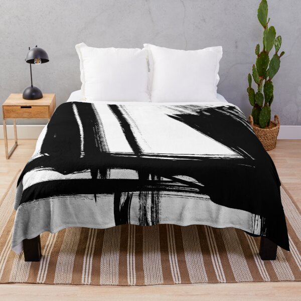 Item preview, Black and White Abstract Art, Black Brush Strokes 529a designed and sold by Szafranscy Art Studio.