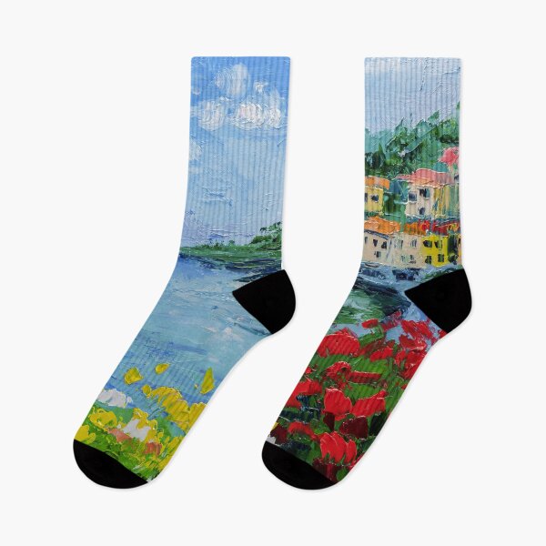 Item preview, Lake Como Oil Painting Print designed and sold by NatalyMak.