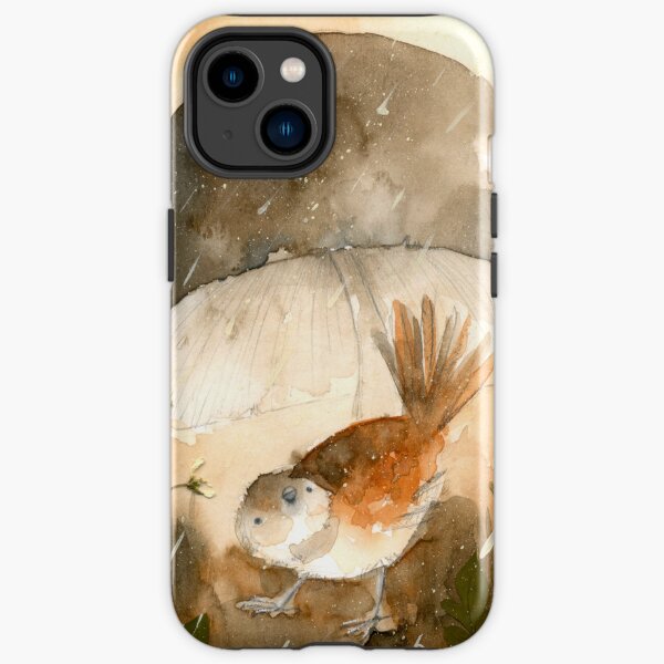 Lu busca refugiado bajo un paraguas de hongos Funda resistente para iPhone