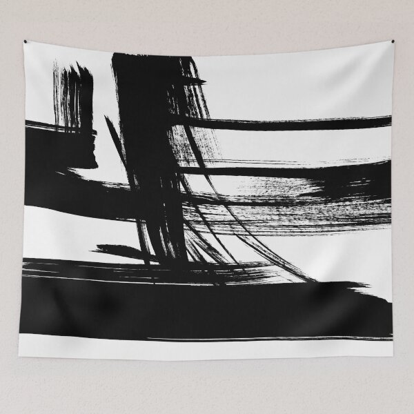 Item preview, Black Brush Strokes, Abstract Ink Painting 529b designed and sold by Szafranscy Art Studio.