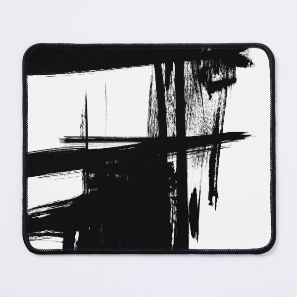Item preview, Black Brush Strokes, Black White Abstract Art 529c designed and sold by Szafranscy Art Studio.