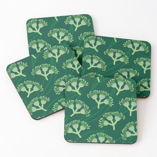 Item preview, Australian Flora Eucalyptus Blossom Green Pattern designed and sold by BloomJoyStudio.