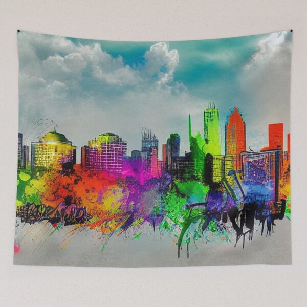 Item preview, Paisaje urbano de graffiti designed and sold by ibelieveimages.