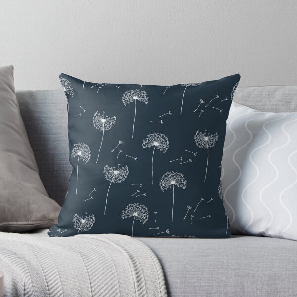 Floral pattern of dandelions Throw Pillow
