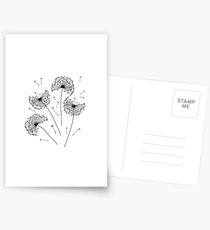 Blumenmuster von Löwenzahn Postkarten