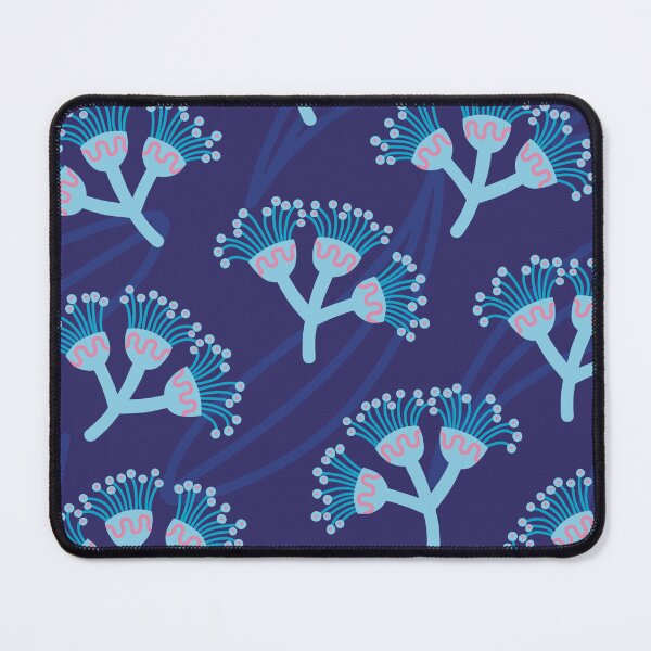 Item preview, Australian Floral Eucalyptus Blossom Blue Pattern designed and sold by BloomJoyStudio.