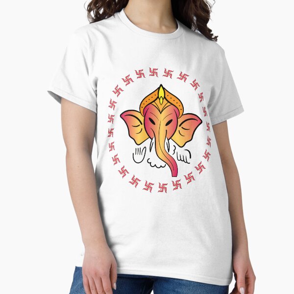 Item preview, Hindu God 'Ganesh' Illustratin with 'Swastika' symbol designed and sold by deepakrode7.