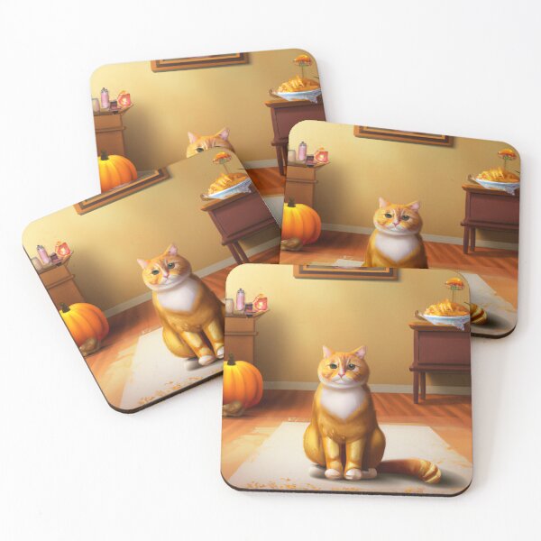 Aperçu de l'œuvre chat orange créée et vendue par elevatedPrints.