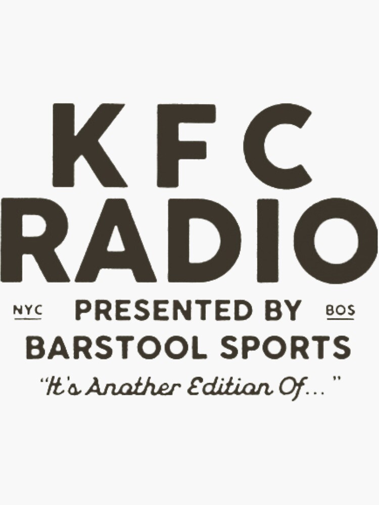 "kfc radio presented by barstool sports" Sticker for Sale by