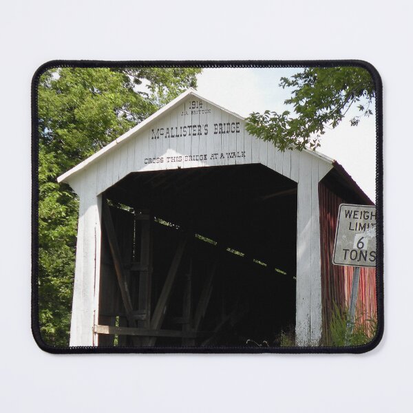 Item preview, McAllister Covered Bridge in Indiana designed and sold by gotucoveredart.