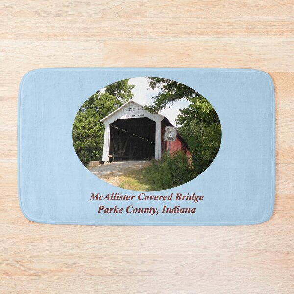 Item preview, McAllister Covered Bridge in Indiana designed and sold by gotucoveredart.