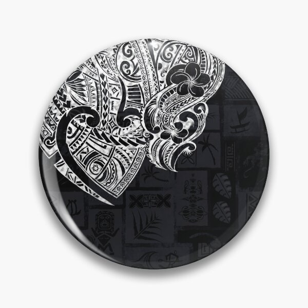 Item preview, Hawaiian - Samoan - Tapa Print With White Tribal Tattoos designed and sold by sunnthreads.