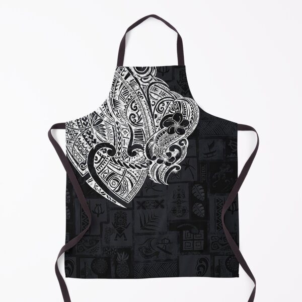 Item preview, Hawaiian - Samoan - Tapa Print With White Tribal Tattoos designed and sold by sunnthreads.
