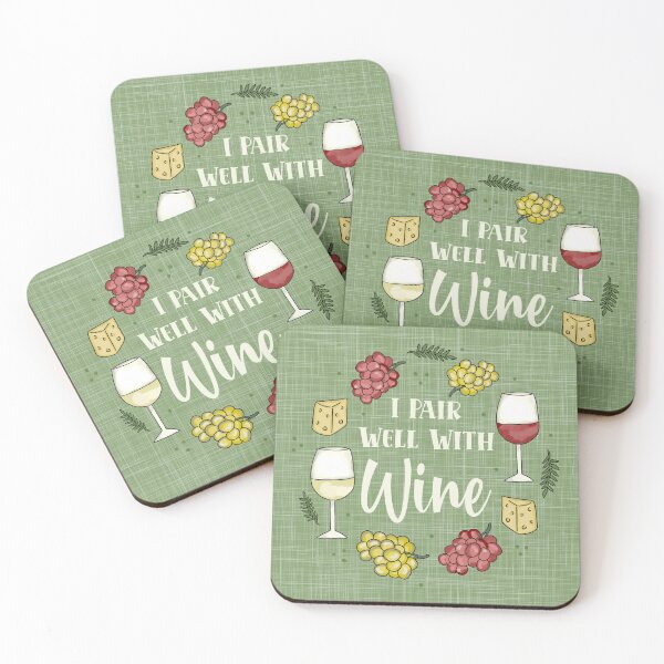 Item preview, I Pair Well With Wine designed and sold by KrisInStitches.