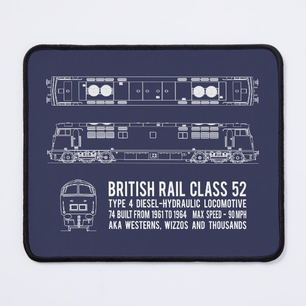 Item preview, British Rail Class 52 Western Wizzo Locomotive Blueprint Diagrams Gift designed and sold by Maljonic.