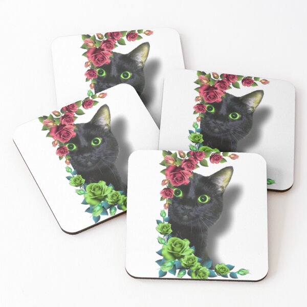 Item preview, Black cat with green eyes  designed and sold by karimaK-71.