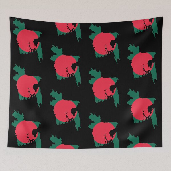 Item preview, Bangladesh country border in national flag designed and sold by Mohja-Design.