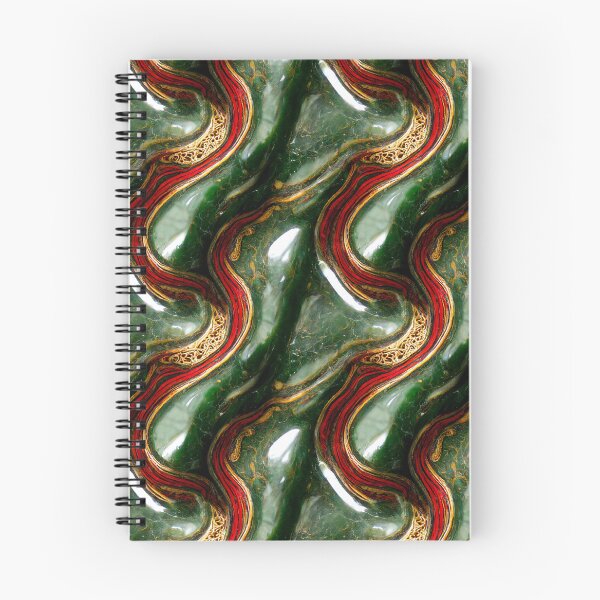Item preview, Green gold red marble pattern, Intricate marbling pattern designed and sold by TreasuryOE.
